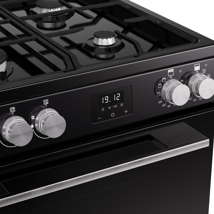 Belling Vision 60cm Dual Fuel Range Cooker - Black & Silver Steel - Image 8
