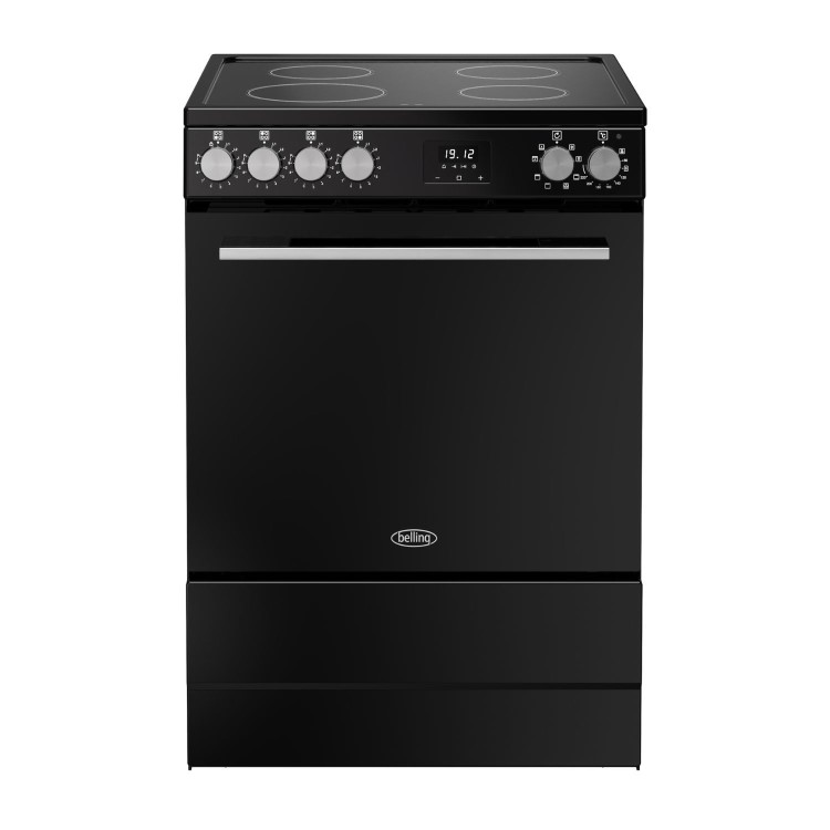 Belling Vision 60cm Electric Cooker with Induction Hob - Black & Silver Steel