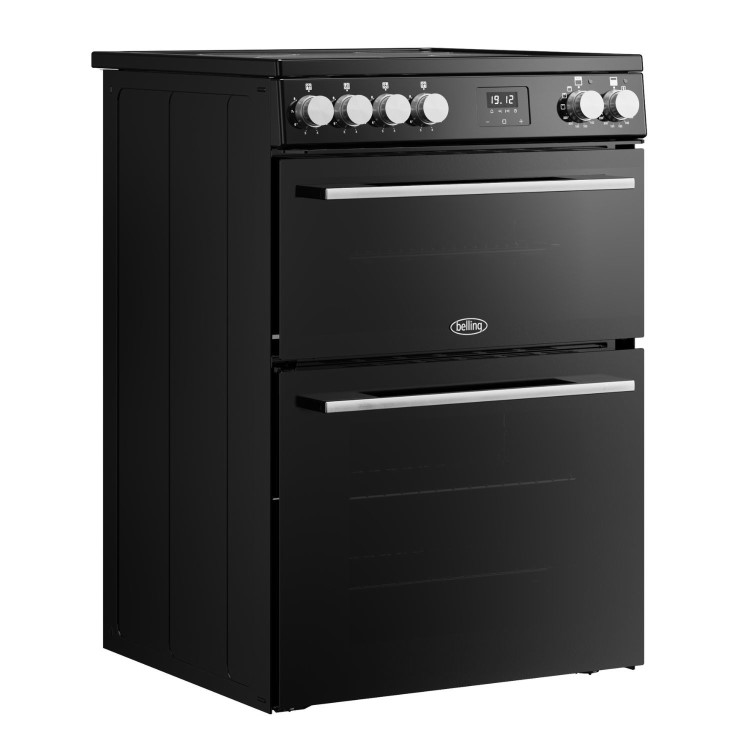 Belling Vision 60cm Electric Cooker with Induction Hob - Black & Silver Steel - Image 2
