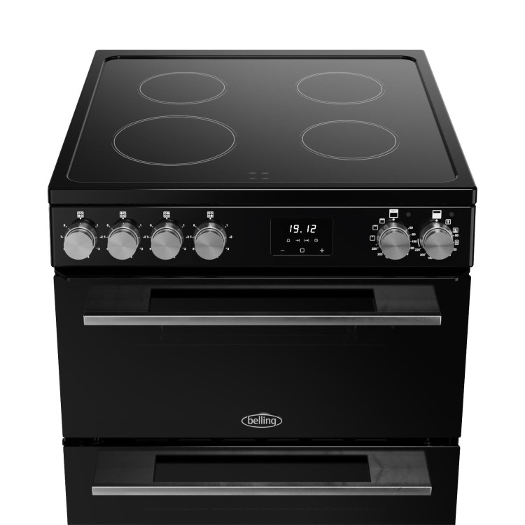 Belling Vision 60cm Electric Cooker with Induction Hob - Black & Silver Steel - Image 3