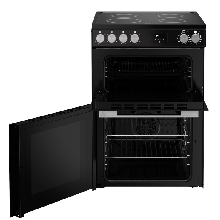 Belling Vision 60cm Electric Cooker with Induction Hob - Black & Silver Steel - Image 5