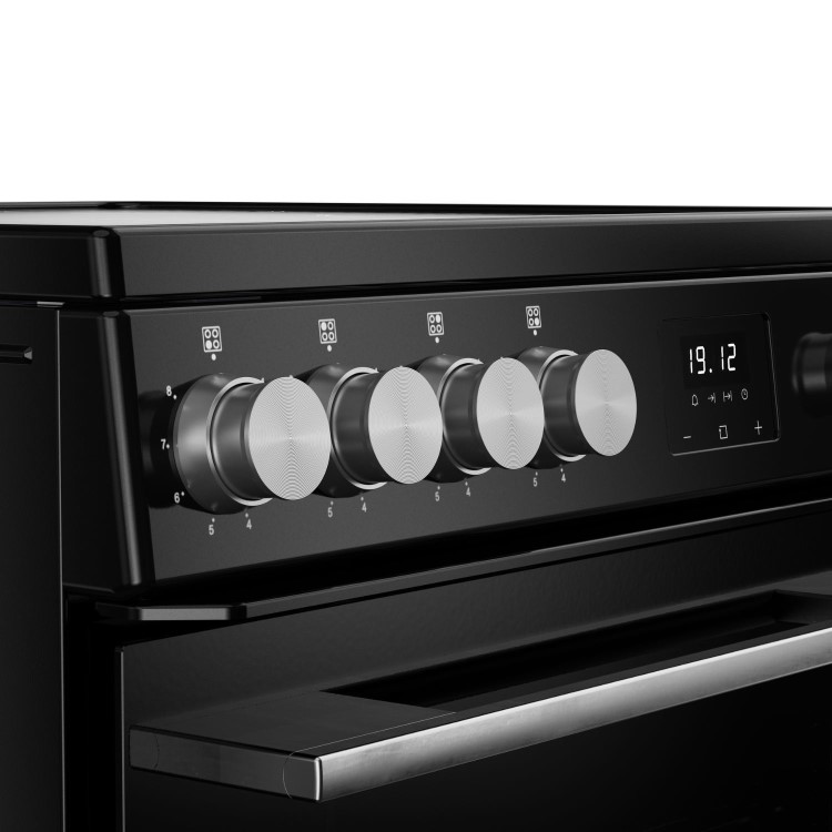Belling Vision 60cm Electric Cooker with Induction Hob - Black & Silver Steel - Image 7