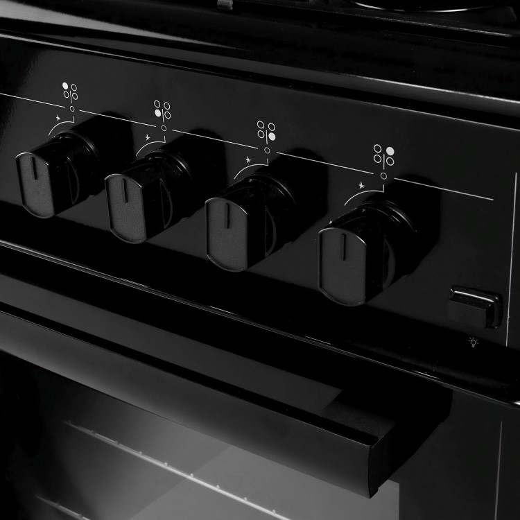 electriQ 60cm Dual Fuel Cooker - Black - Image 3
