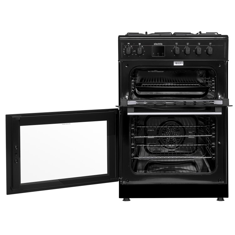 electriQ 60cm Dual Fuel Cooker - Black - Image 5