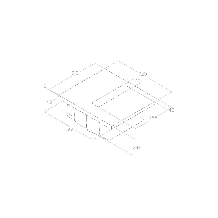 Elica NikolaTesla Fit 72cm Venting Induction Hob with Built-In Extraction - Image 5