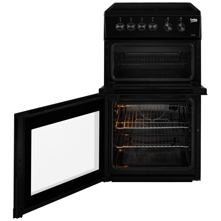 Beko 50cm Double Cavity Electric Cooker - Black - Image 2