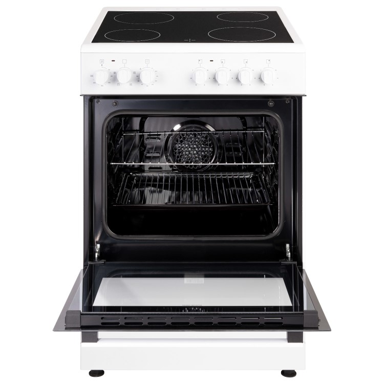 electriQ 60cm Electric Cooker - White - Image 2