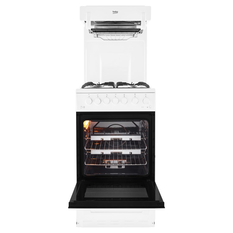 Beko 50cm Gas Cooker With Eye Level Grill - White - Image 2