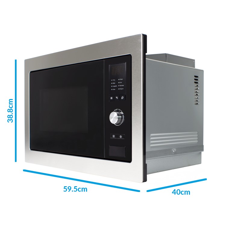 electriQ Built-In 900W Microwave - Stainless Steel - Image 3