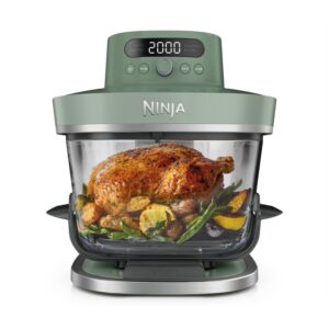Ninja AS090UKGN CRISPi PRO 5-in-1 Glass Air Fryer – Moss Green XL Healthy Air Fry Bake Roast & Crisp Cooking System