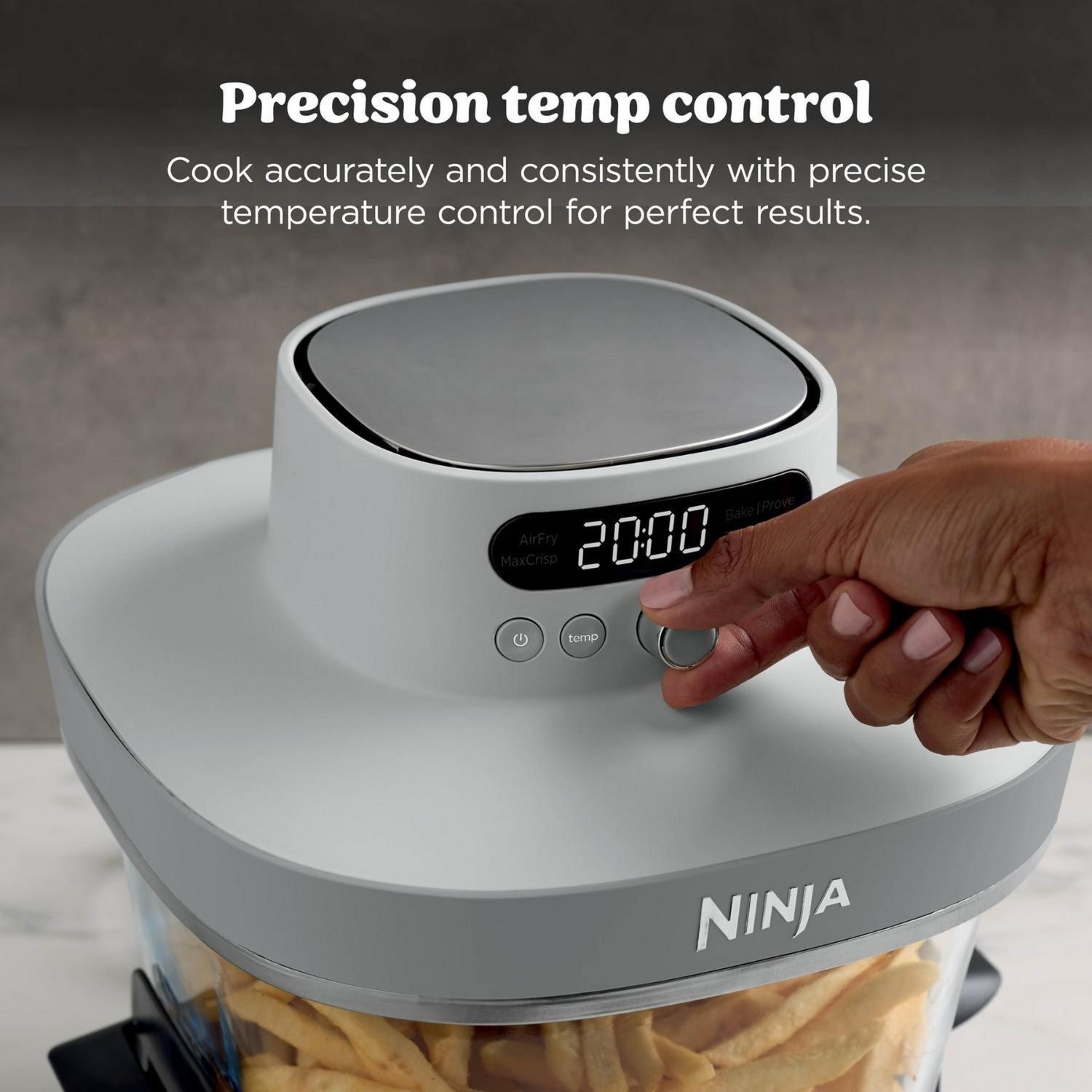 Ninja AS090UKWH CRISPi PRO 5-in-1 Glass Air Fryer – White Air Fry Roast Bake Reheat & Dehydrate Healthy Crispy Cooking - Image 9