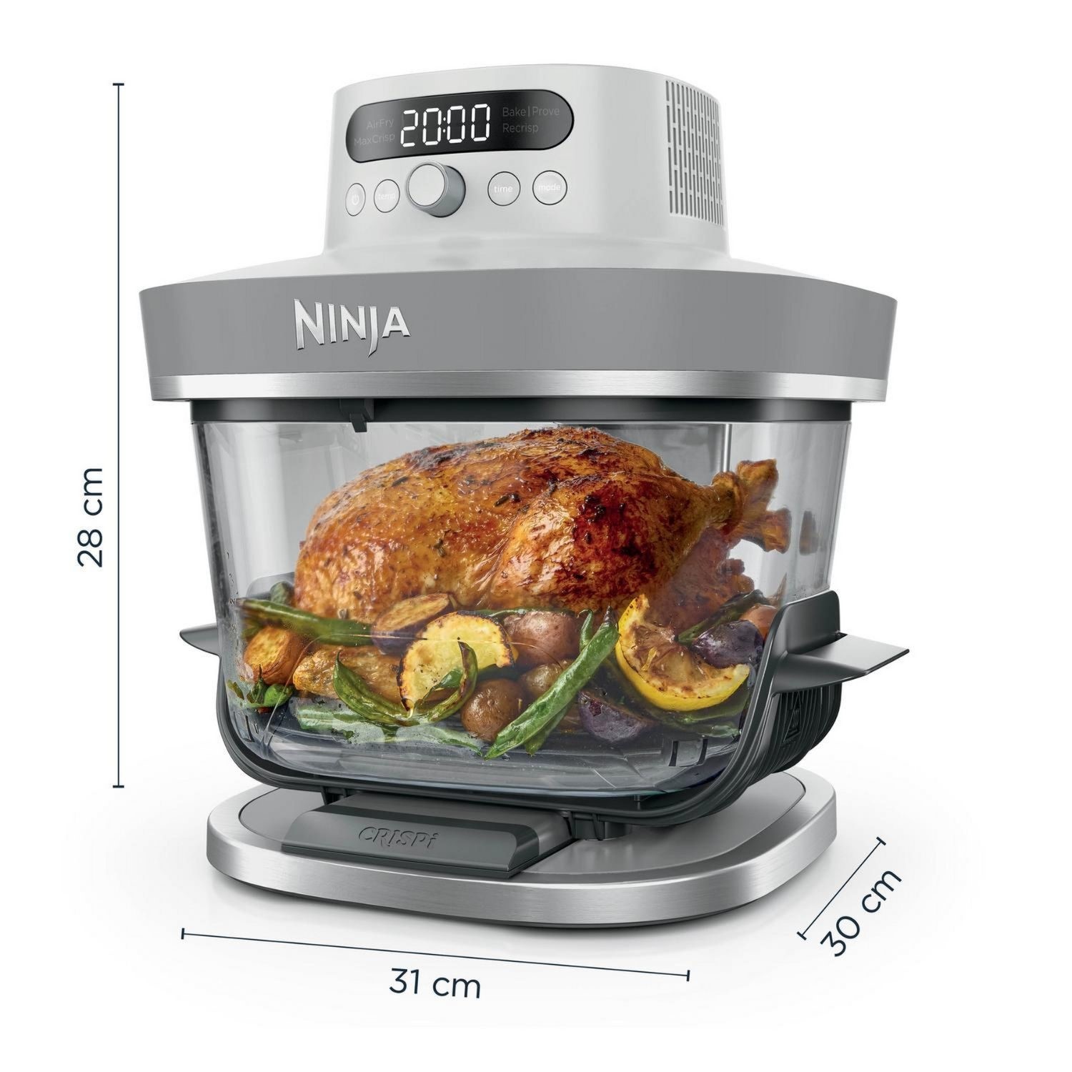 Ninja AS090UKWH CRISPi PRO 5-in-1 Glass Air Fryer – White Air Fry Roast Bake Reheat & Dehydrate Healthy Crispy Cooking - Image 7
