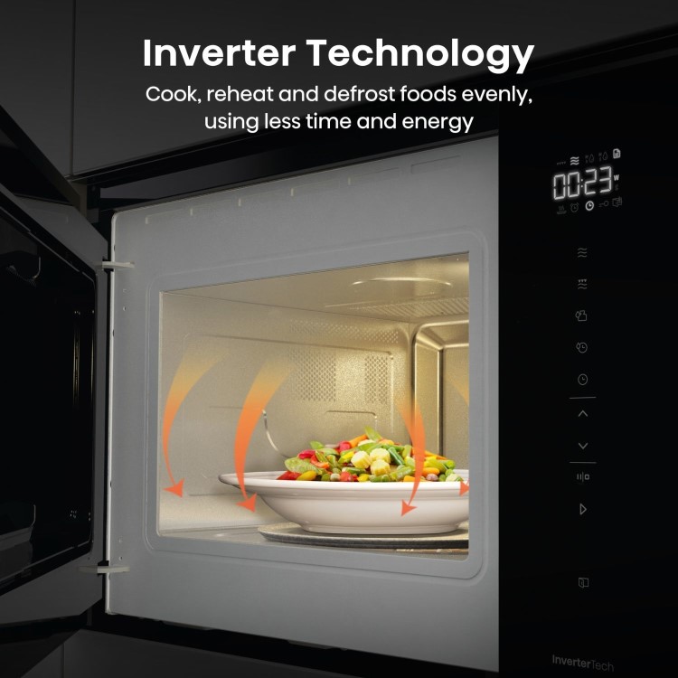 Hisense Built-In 900W Microwave with Grill - Black - Image 5