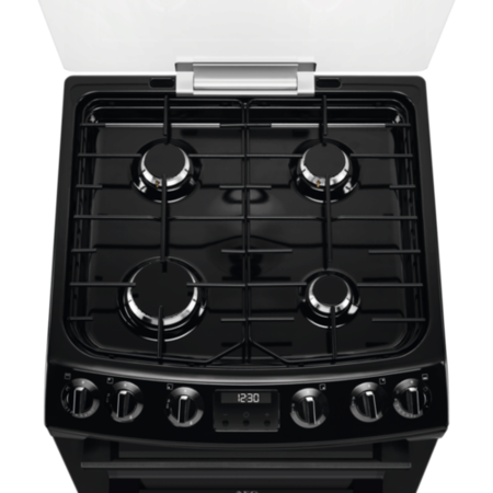 AEG 60cm Gas Cooker with Lid - Black - Image 3