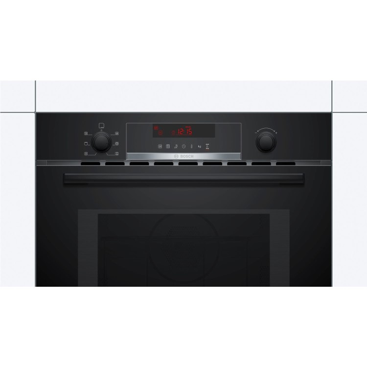 Bosch Series 4 Built-In Combination Microwave Oven - Black - Image 2