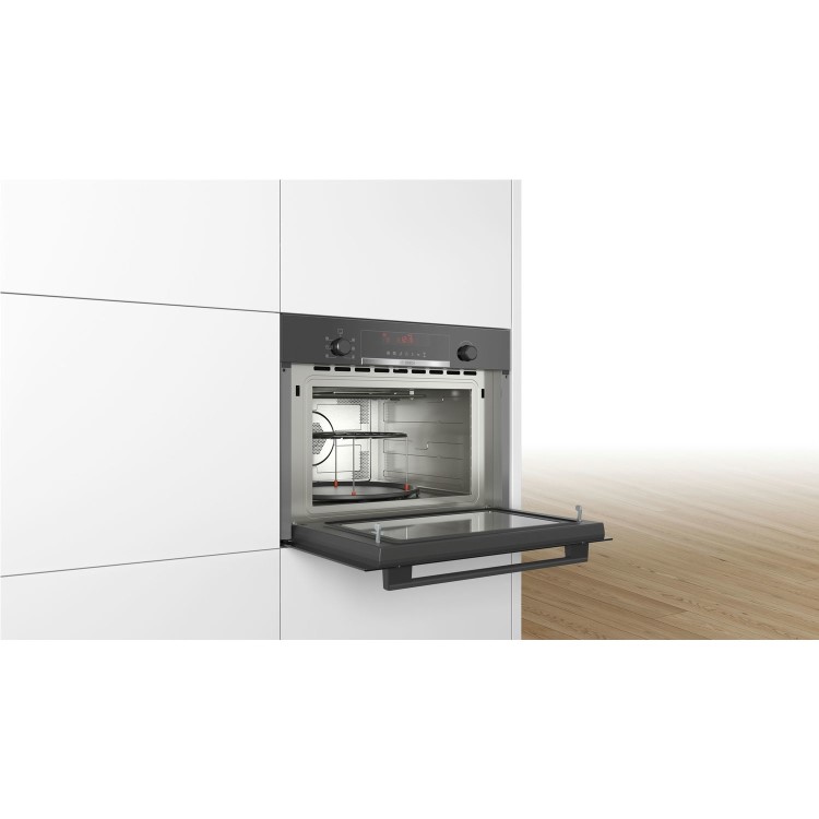 Bosch Series 4 Built-In Combination Microwave Oven - Black - Image 4