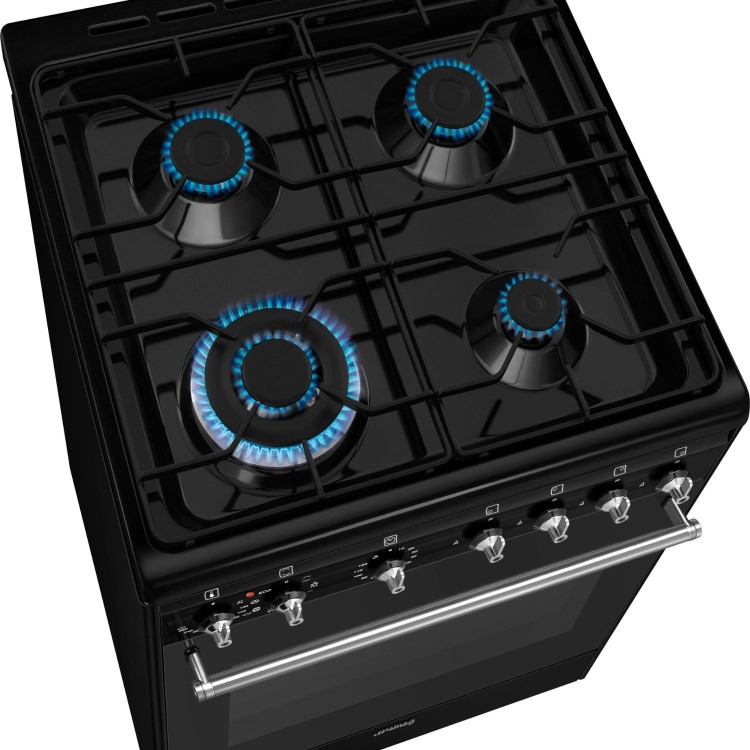 Smeg Concert 60cm Dual Fuel Cooker - Black - Image 3