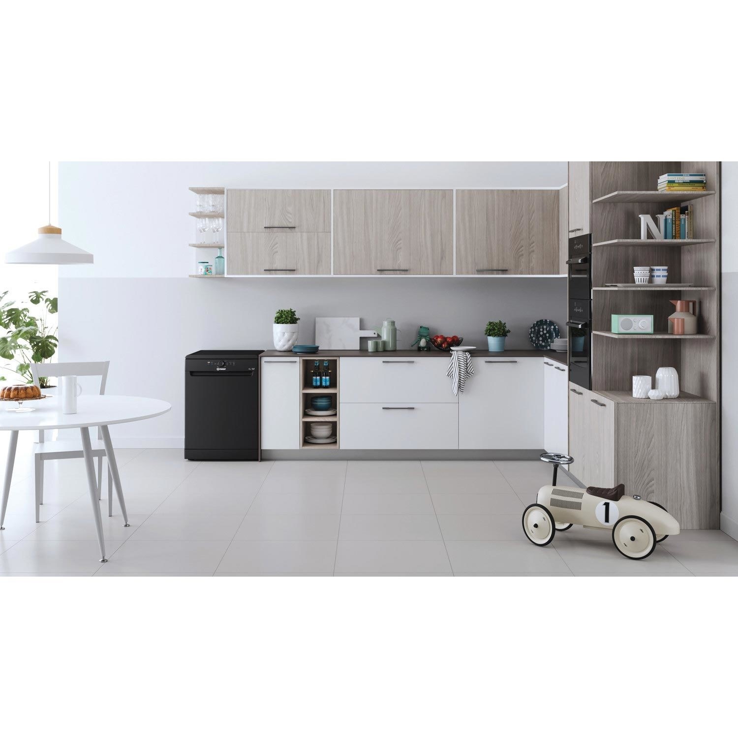 Indesit Fast&Clean Freestanding Dishwasher - Push&Go Black - Image 8