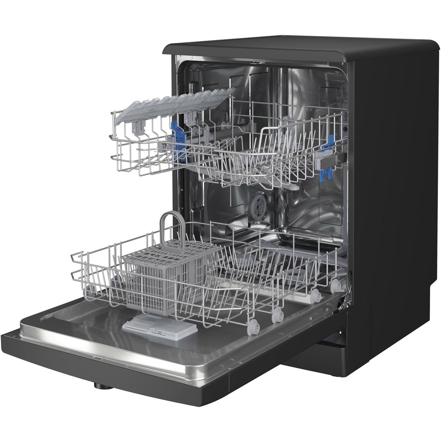 Indesit Fast&Clean Freestanding Dishwasher - Push&Go Black - Image 3