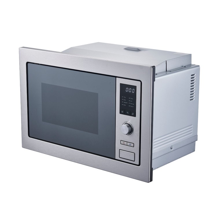 electriQ 25L 900W Built-In Microwave Oven with Mirror Door - Stainless Steel - Image 2