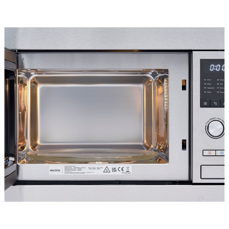 electriQ 25L 900W Built-In Microwave Oven with Mirror Door - Stainless Steel - Image 5