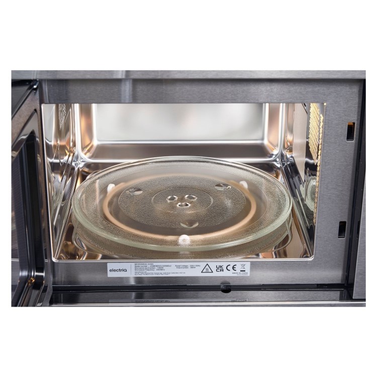 electriQ 25L 900W Built-In Microwave Oven with Mirror Door - Stainless Steel - Image 7
