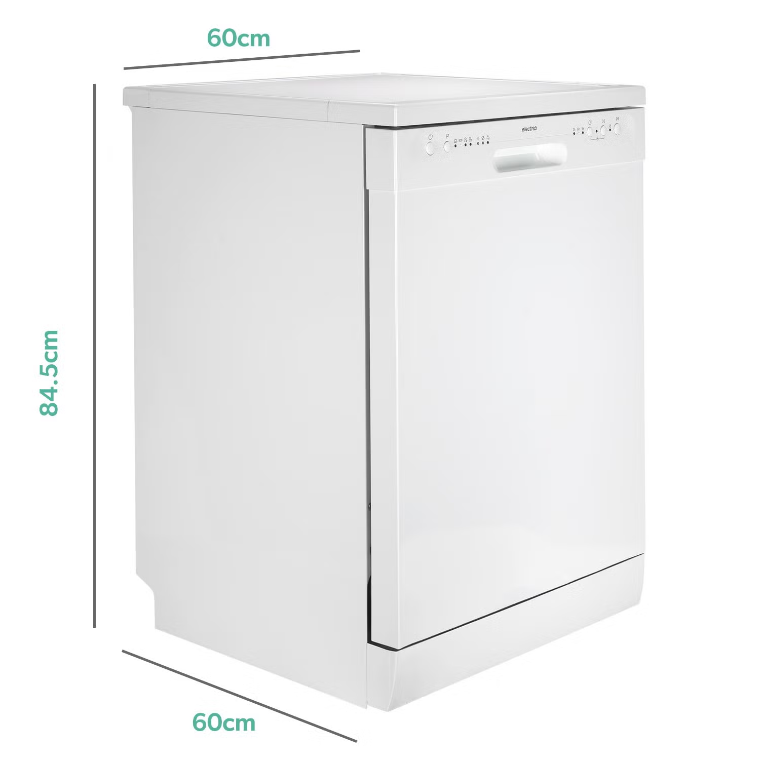 electriQ Freestanding Dishwasher - White - Image 7