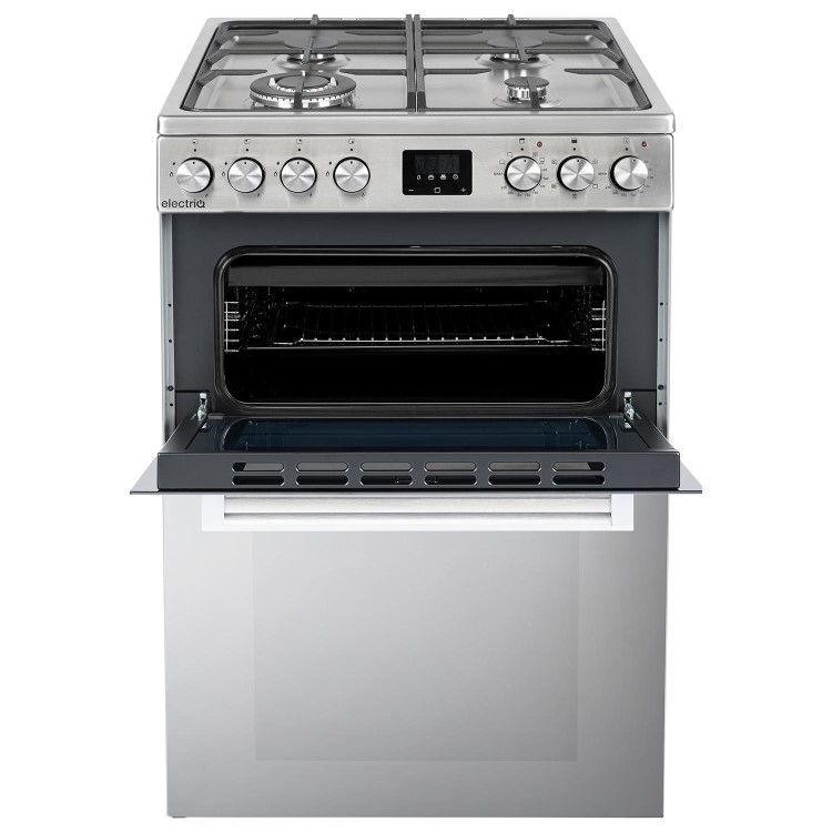 electriQ 60cm Double Oven Dual Fuel Cooker with Mirror Door - Image 4
