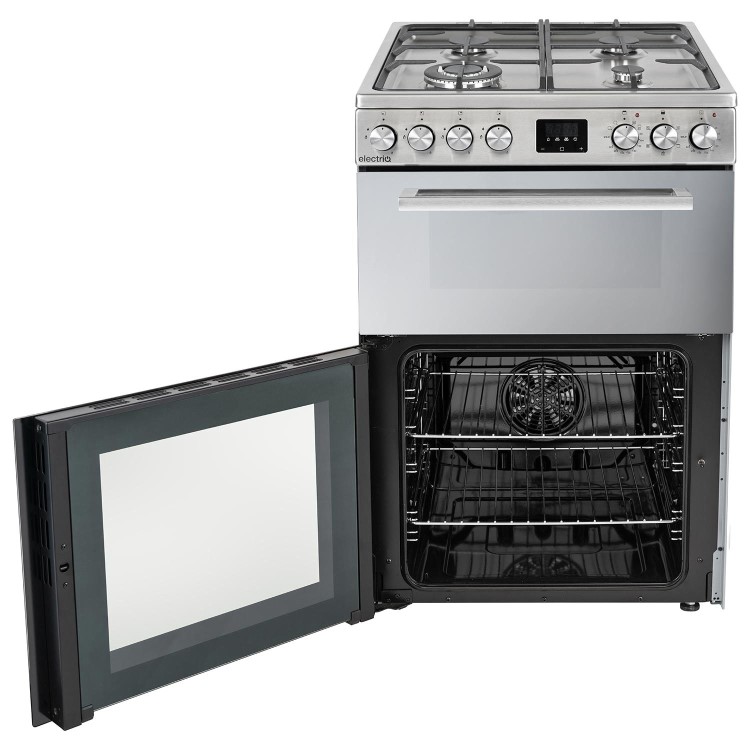 electriQ 60cm Double Oven Dual Fuel Cooker with Mirror Door - Image 5