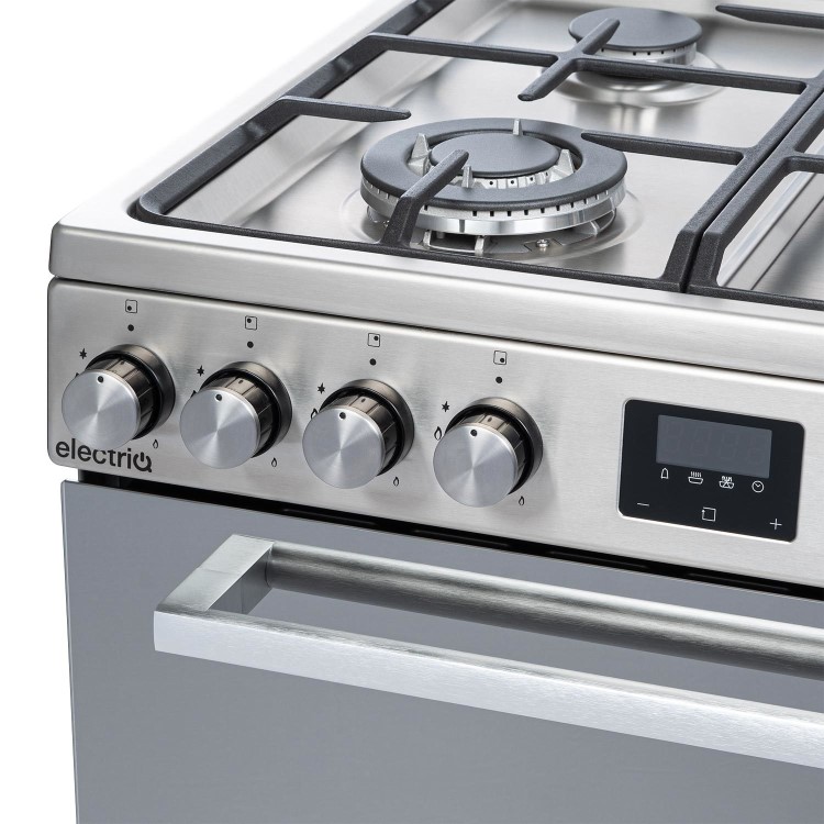 electriQ 60cm Double Oven Dual Fuel Cooker with Mirror Door - Image 7