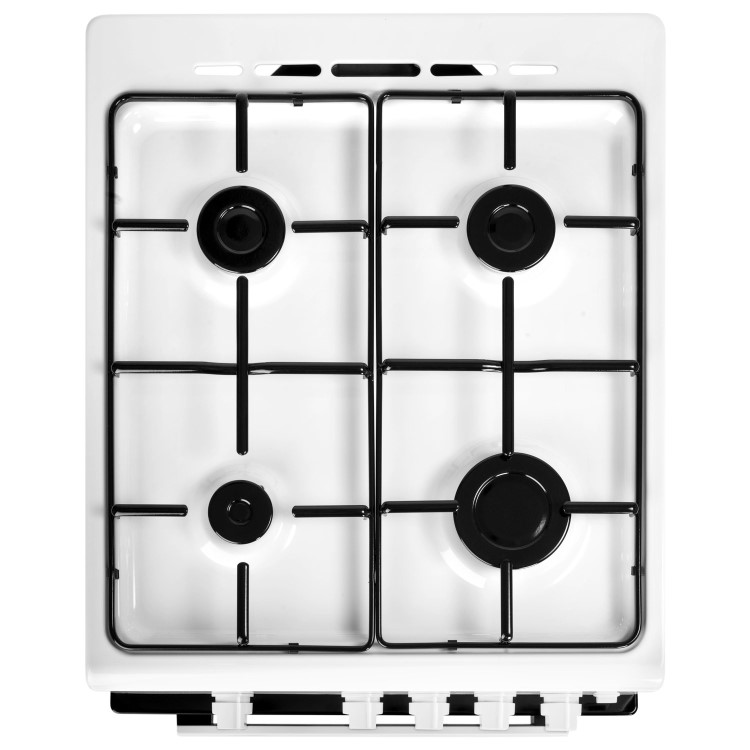electriQ 60cm Dual Fuel Cooker - White - Image 4
