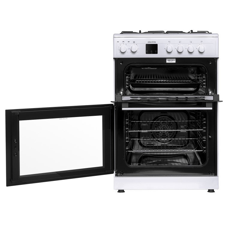 electriQ 60cm Dual Fuel Cooker - White - Image 5