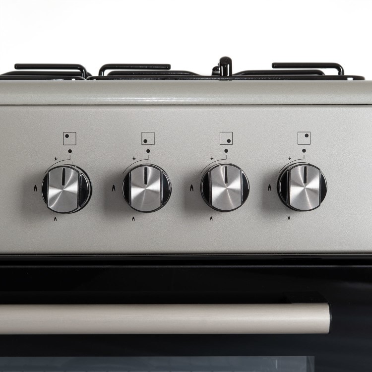 electriQ 50cm Dual Fuel Cooker - Silver - Image 5