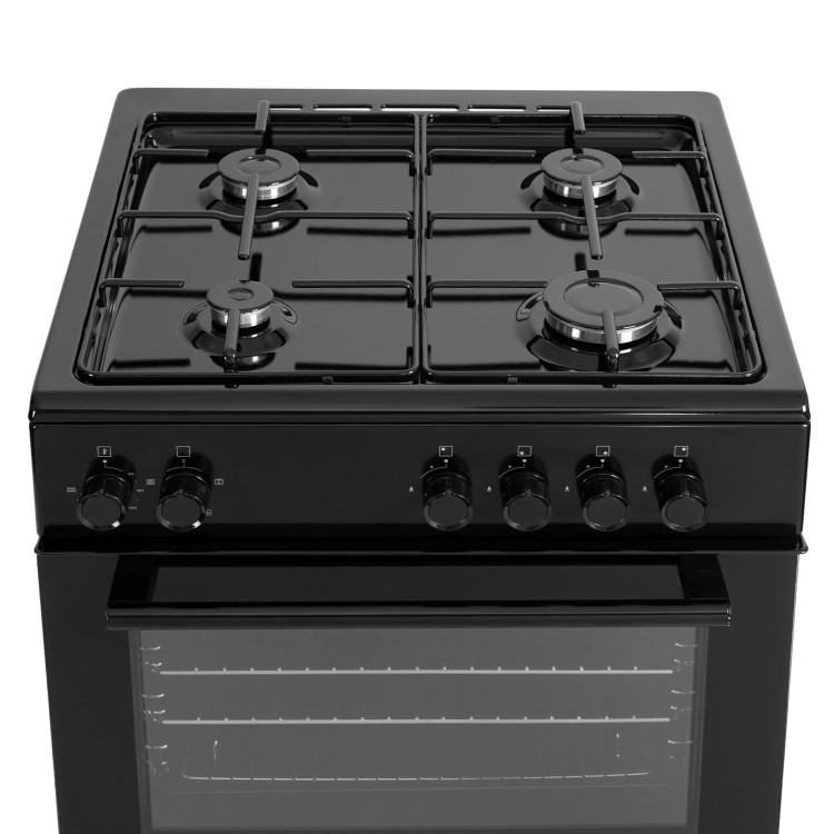 electriQ 60cm Dual Fuel Cooker - Black - Image 4