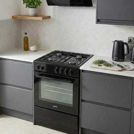 electriQ 60cm Dual Fuel Cooker - Black - Image 5