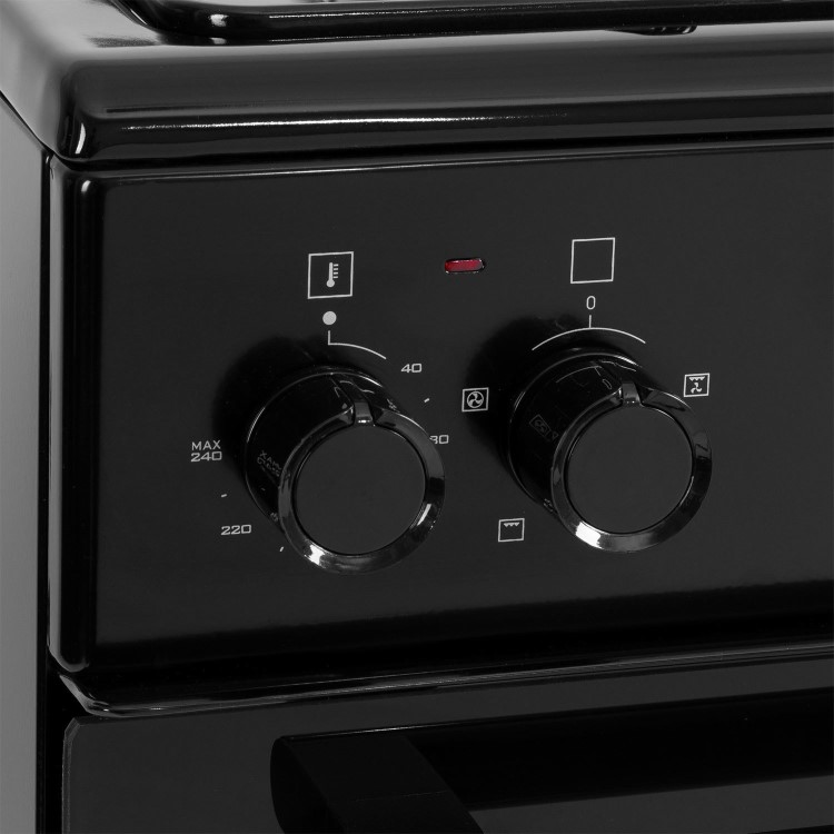 electriQ 60cm Dual Fuel Cooker - Black - Image 6