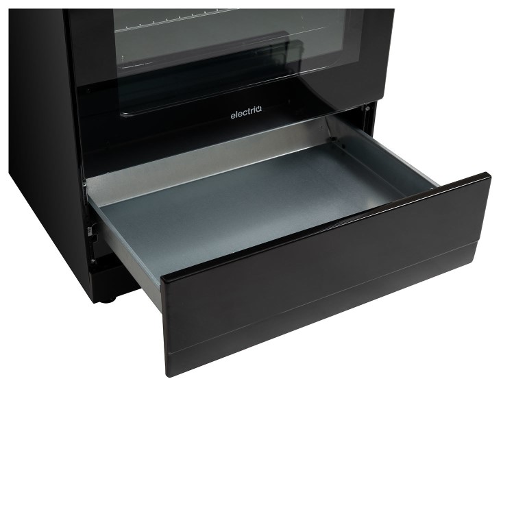 electriQ 60cm Dual Fuel Cooker - Black - Image 7