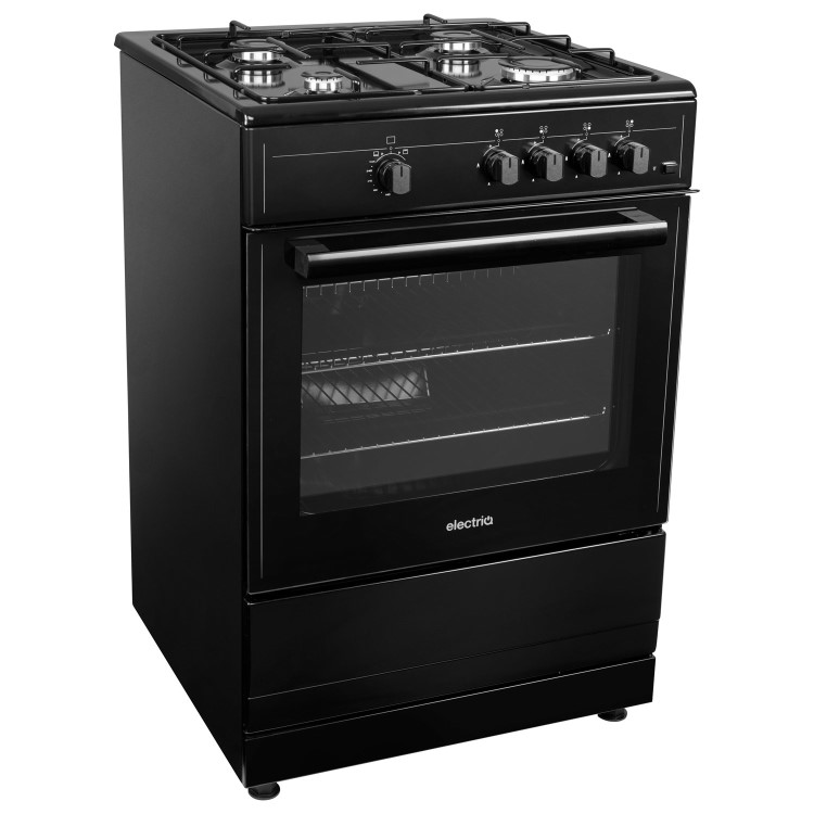 electriQ 60cm Gas Cooker - Black - Image 3