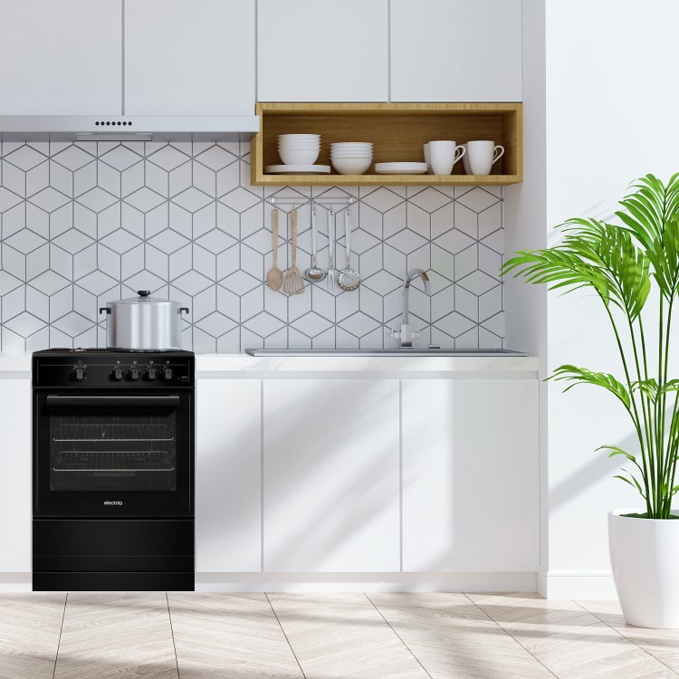 electriQ 60cm Gas Cooker - Black - Image 4