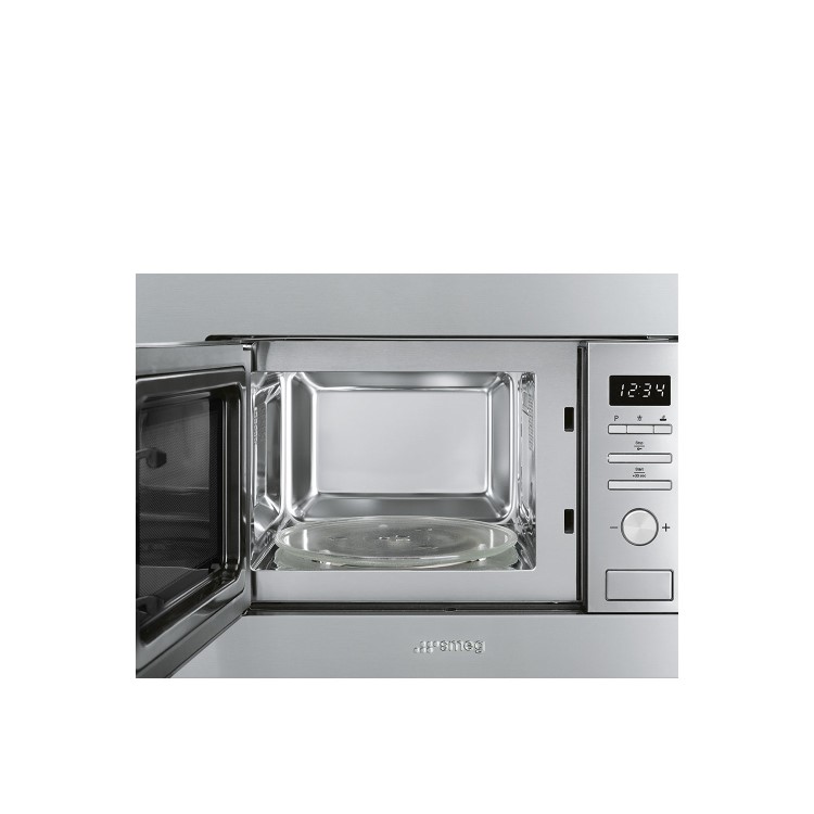 Smeg Built-In 800W Microwave with Grill - Stainless Steel - Image 3