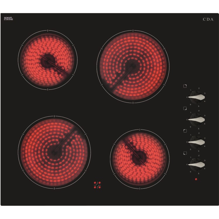 CDA 58cm 4 Zone Ceramic Hob