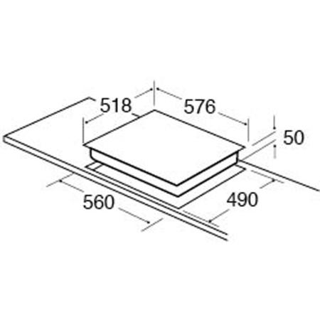 CDA 58cm 4 Zone Ceramic Hob - Image 3