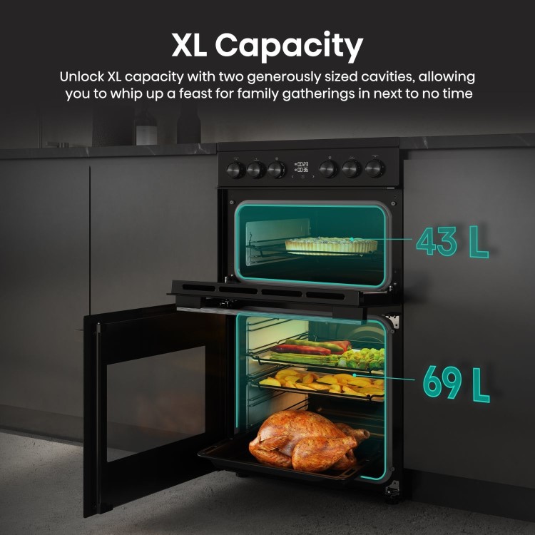Hisense 50cm Electric Cooker with Air Fry - Black - Image 3