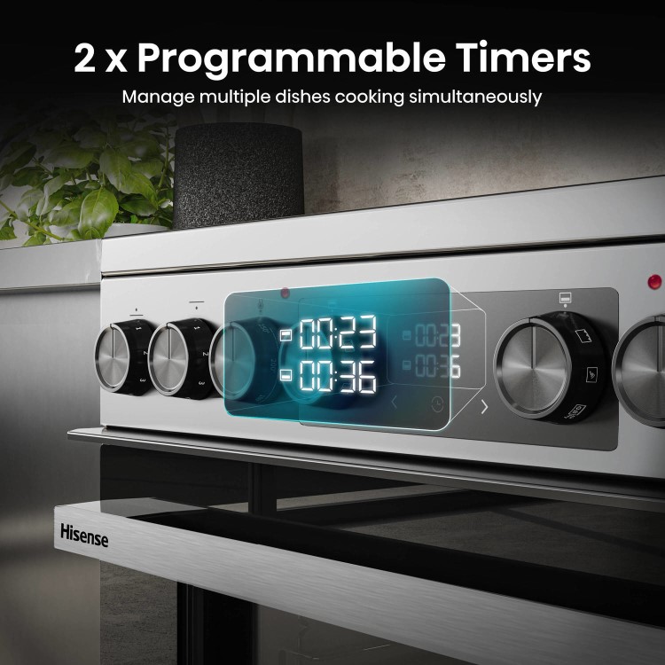Hisense 60cm Electric Cooker - Stainless Steel - Image 9