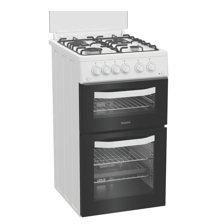 Hotpoint 50cm Gas Cooker - White - Image 2