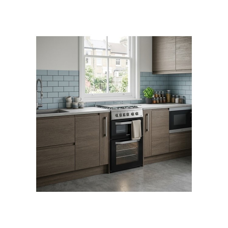 Hotpoint 50cm Gas Cooker - Stainless Steel - Image 4