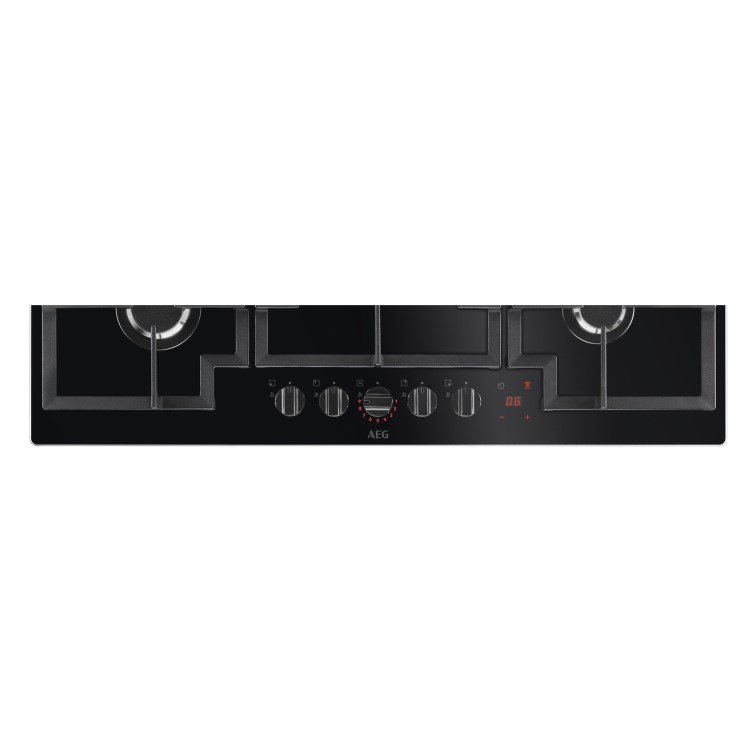 AEG 8000 Series 90cm 5 Burner Gas on Glass Hob - Black - Image 2