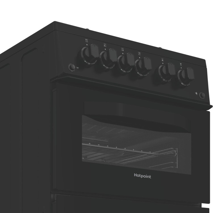 Hotpoint 50cm Gas Cooker - Black - Image 5