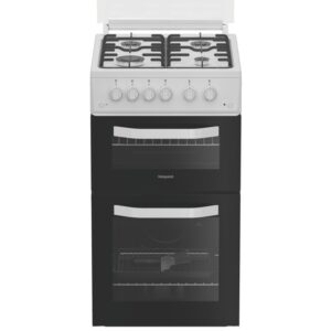 Hotpoint 50cm Gas Cooker with Lid - White