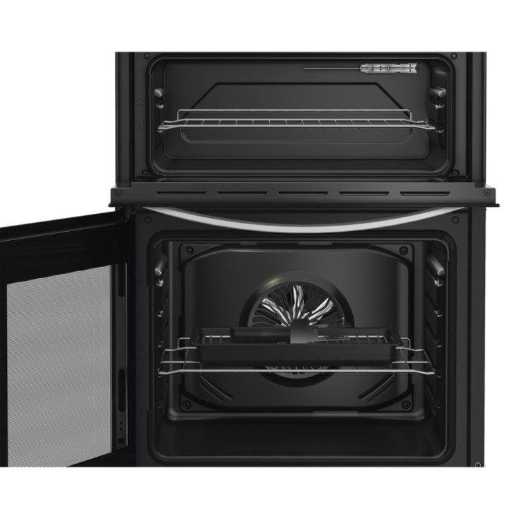 Indesit 60cm Double Oven Electric Cooker - Black - Image 2